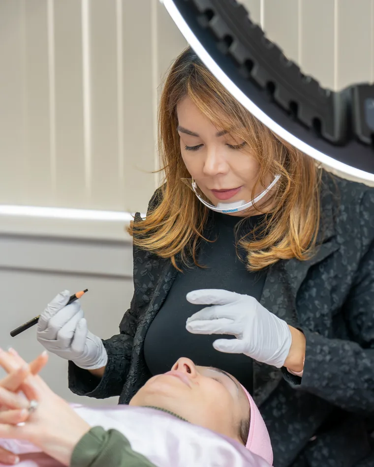 Close work during a practical session