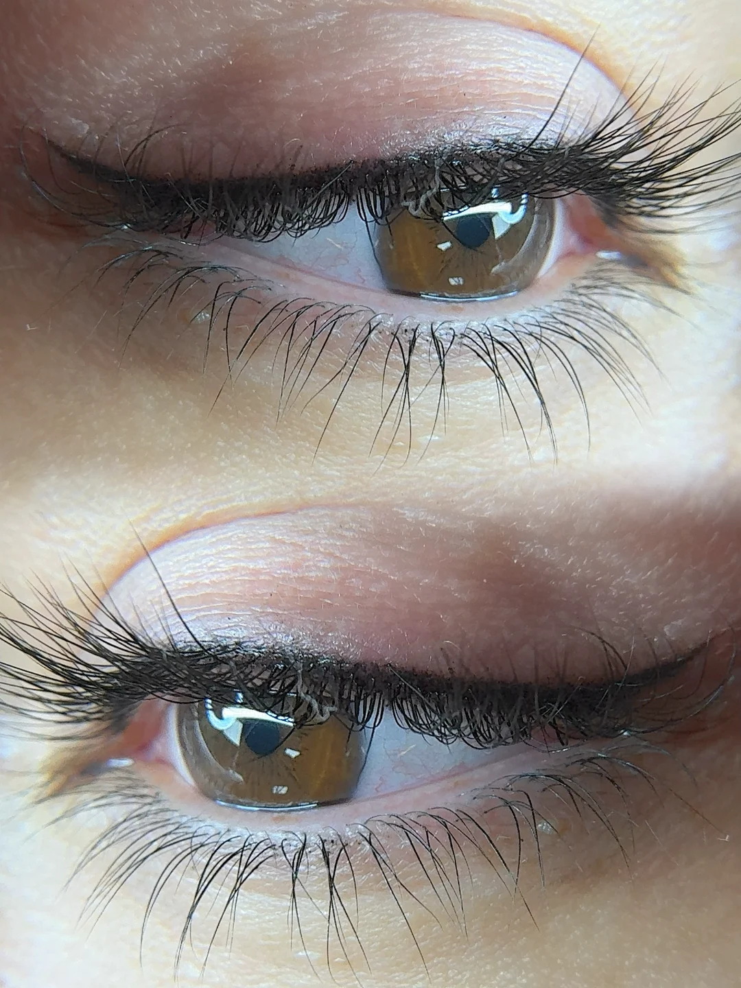 Permanent eyeliner result on both eyes