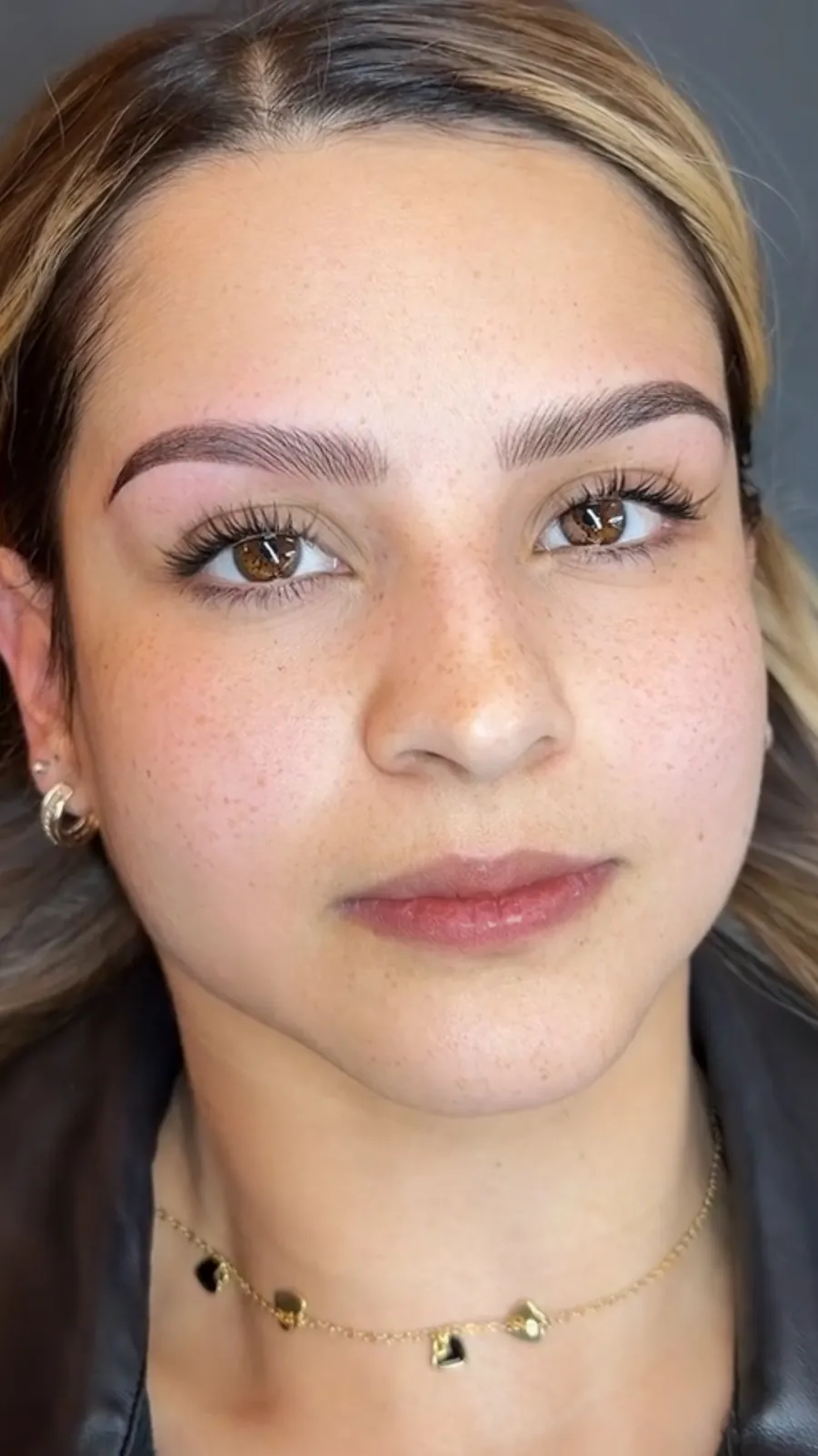 Nano Combo Brows on a client of Adriana's Permanent Makeup