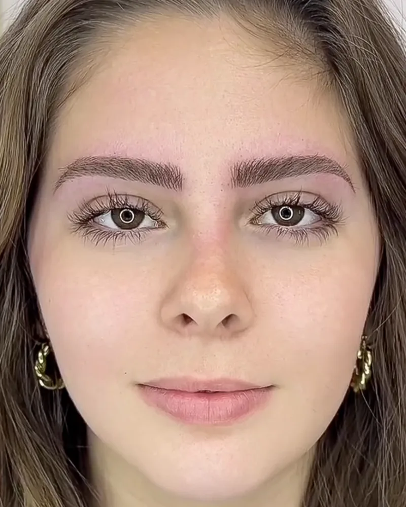 Combo Brows before and after by Adriana's Permanent Makeup