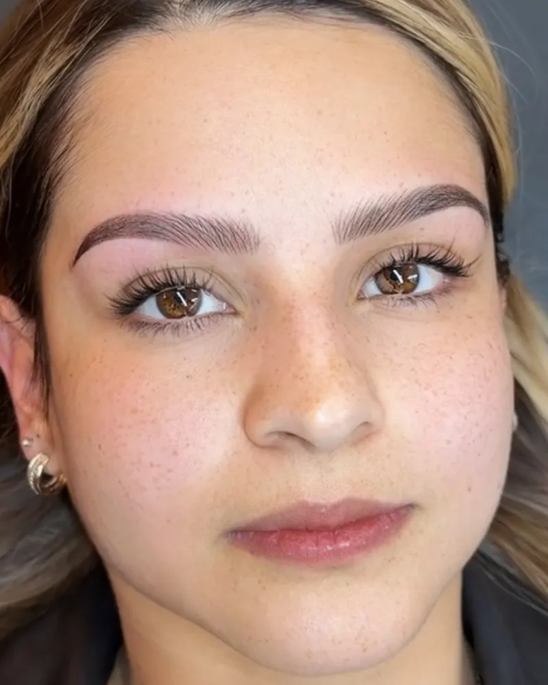 Nano Combo Brows before and after by Adriana's Permanent Makeup